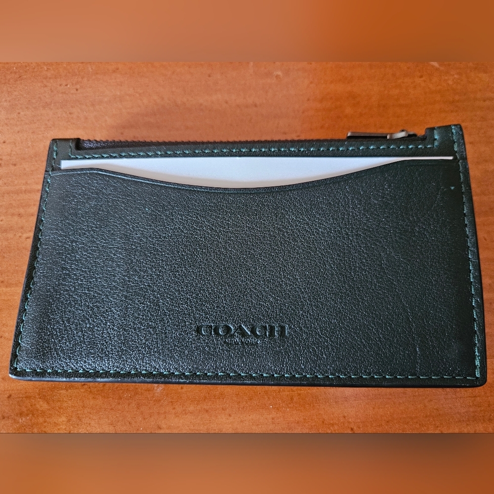 Coach Zip Colorblock Card Holder